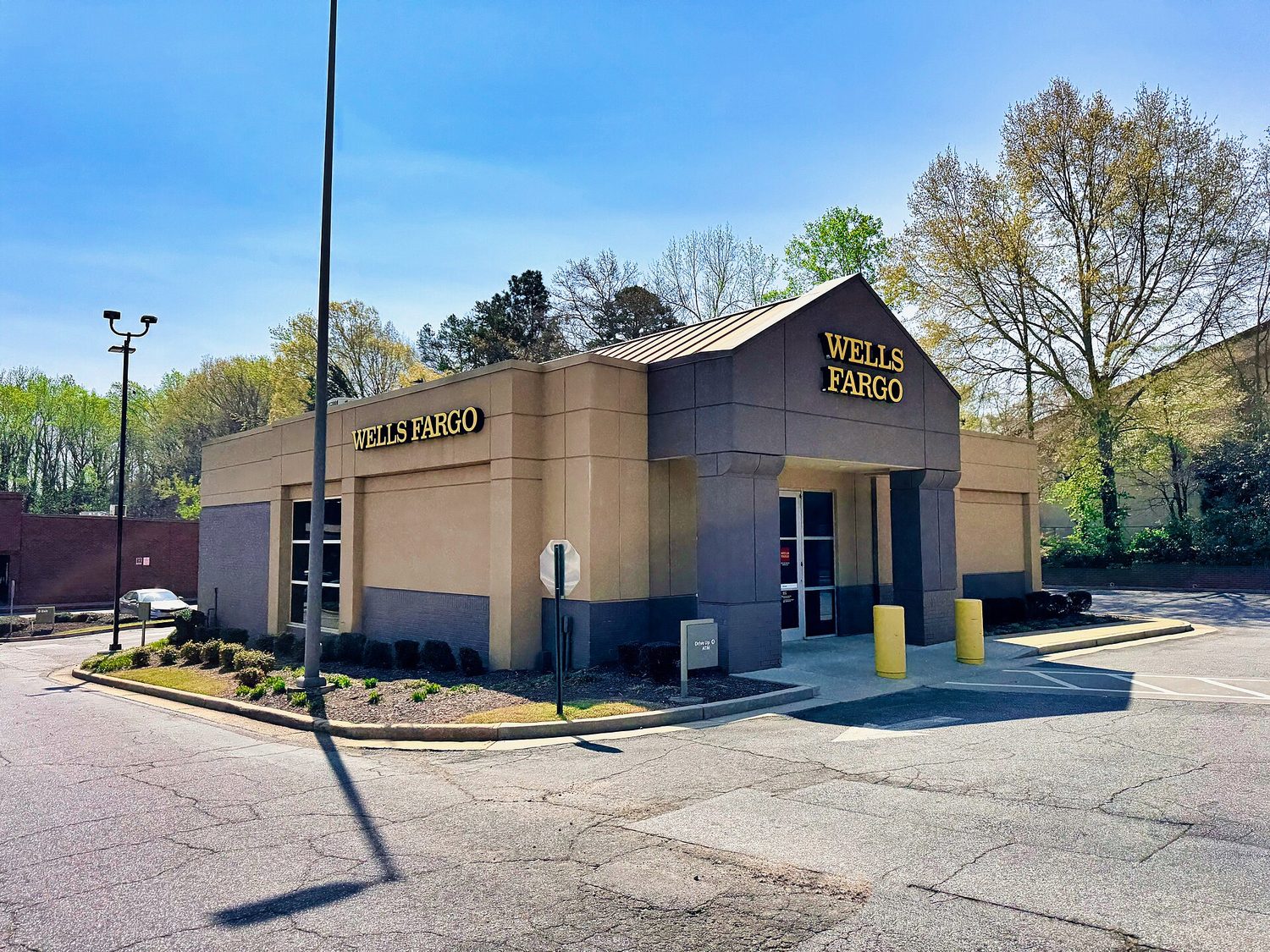 A modern bank branch building