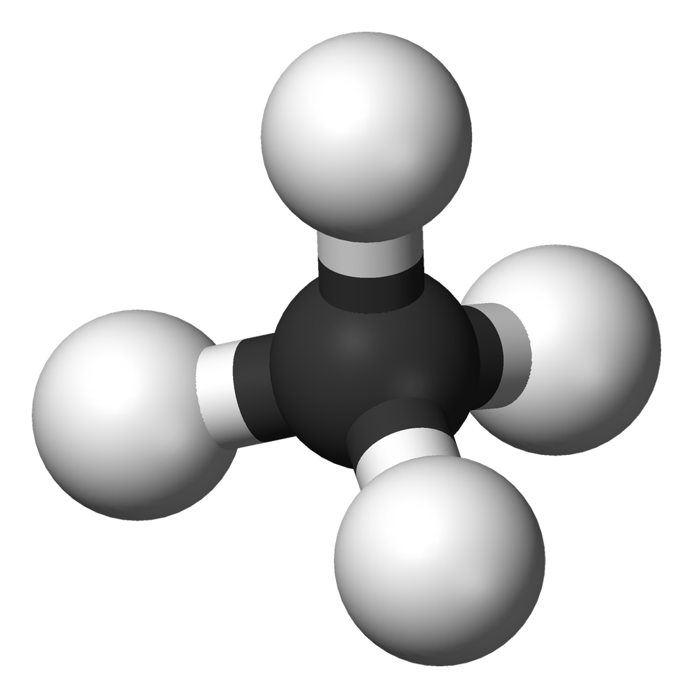 A ball-and-stick molecular model