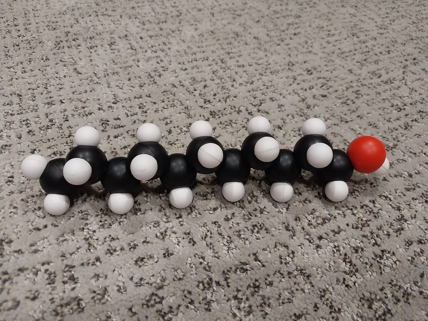 A ball-and-stick molecular model