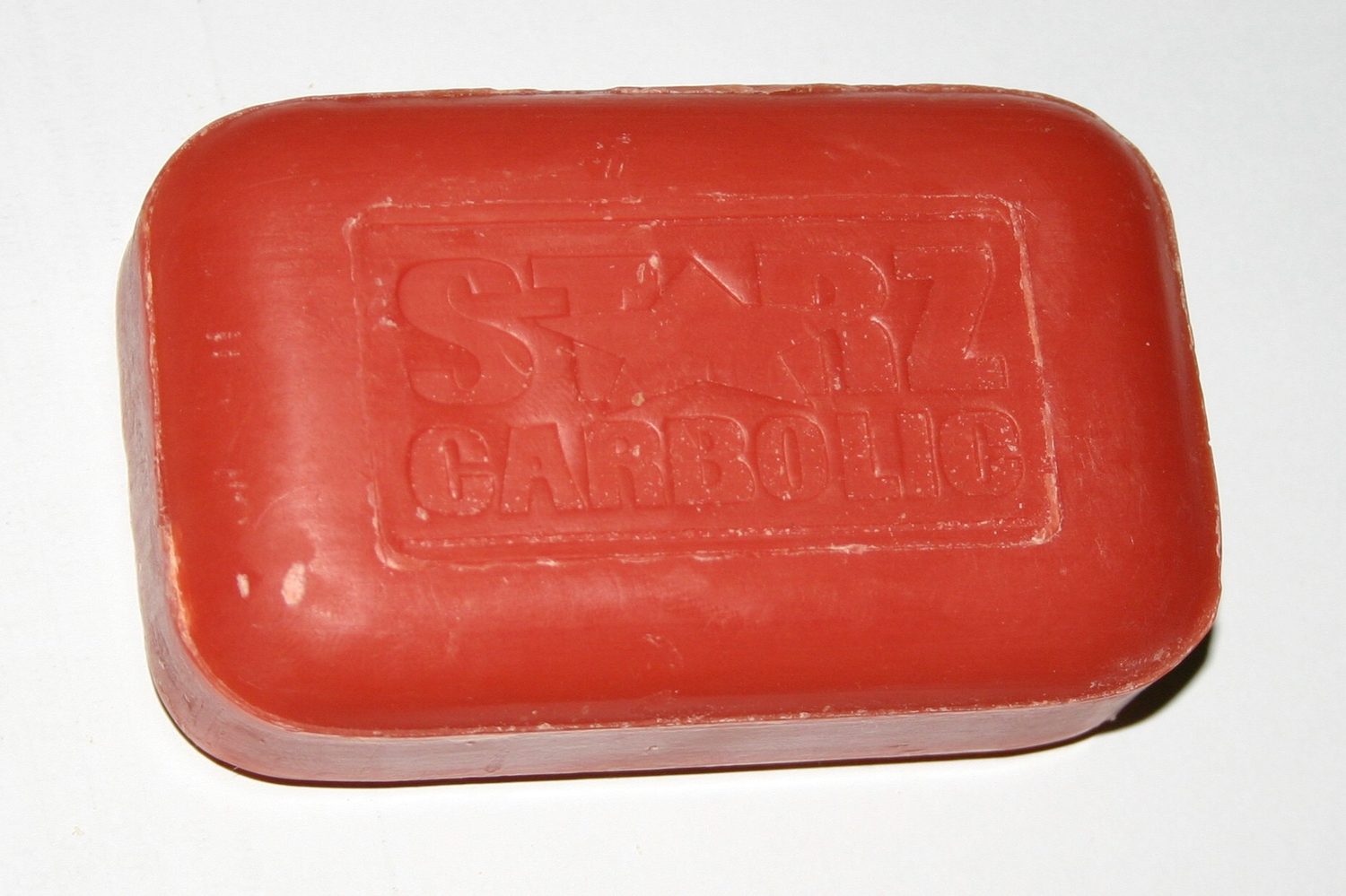 A pink bar of carbolic soap