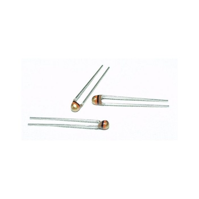 Petites billes de thermistances avec deux pattes de fil chacune