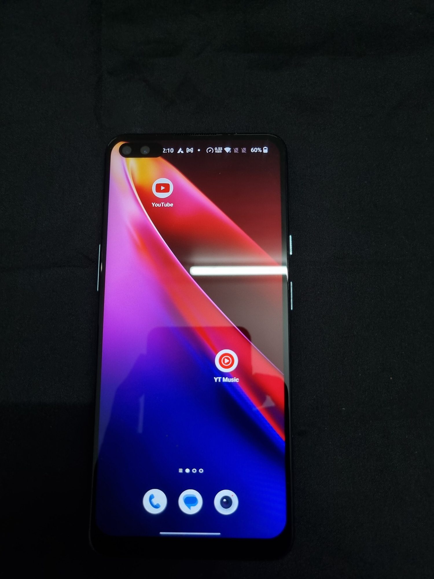 A smartphone showing its home screen