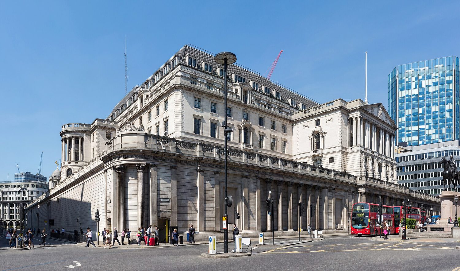 A central bank, like the Bank of England, sets the interest rate, the main tool of monetary policy