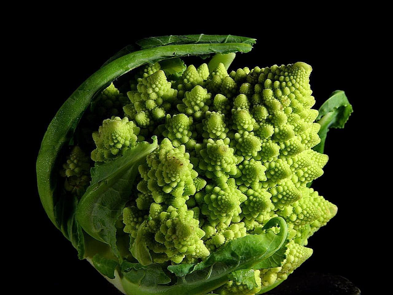 Self-similar patterns like Romanesco arise from iterating in the complex plane