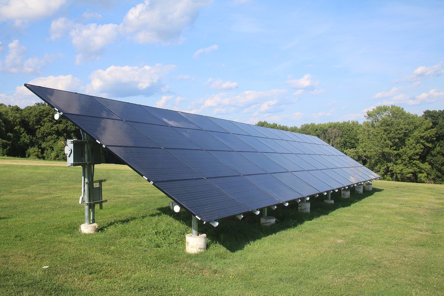 A field of solar panels