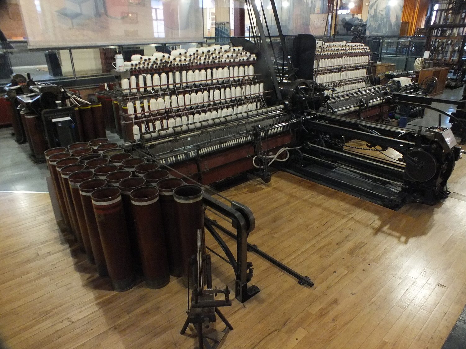 A spinning mule - one machine replacing the work of many hand spinners