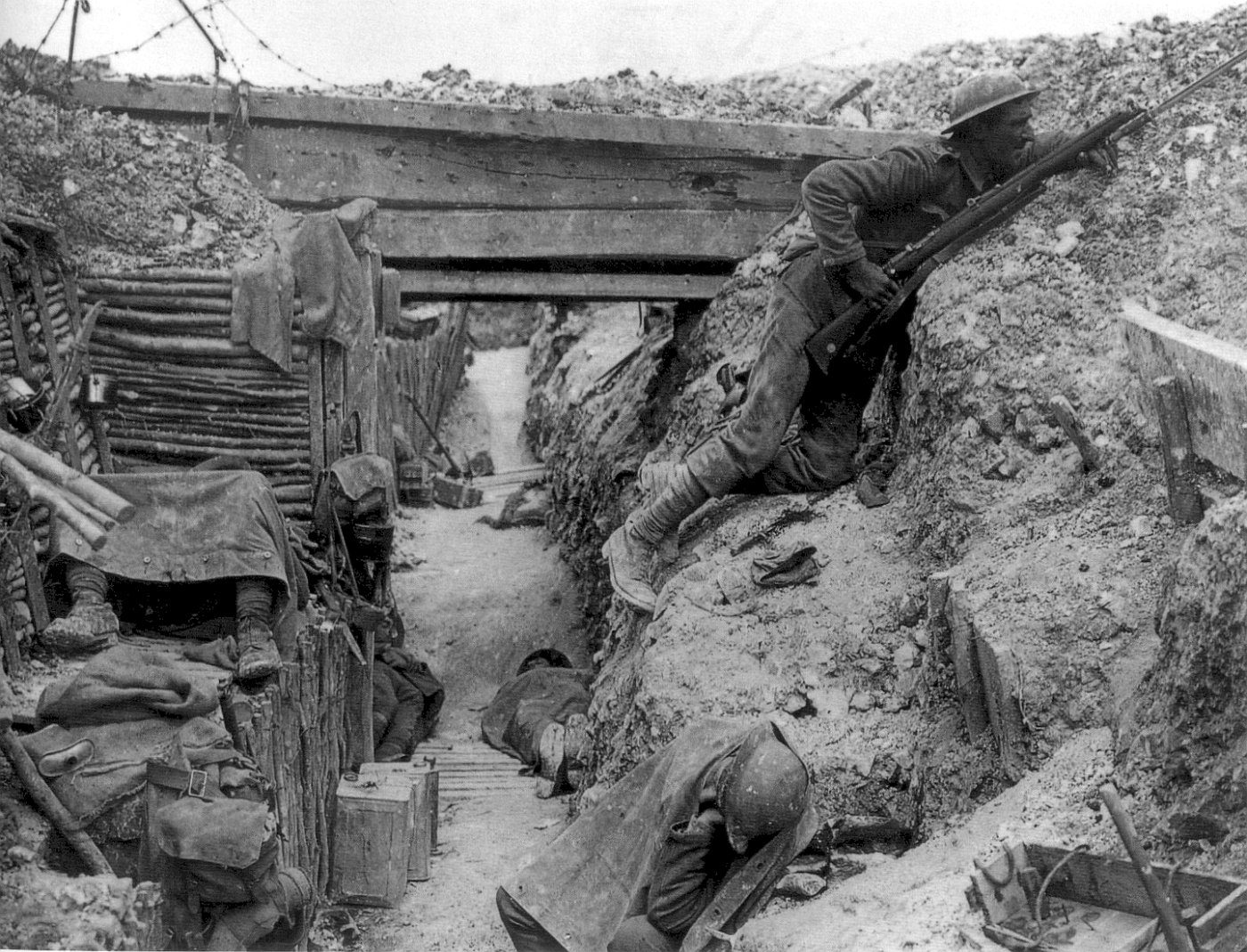 Una trinchera en el Somme, 1916 - el empate al que la movilización nacional era la respuesta