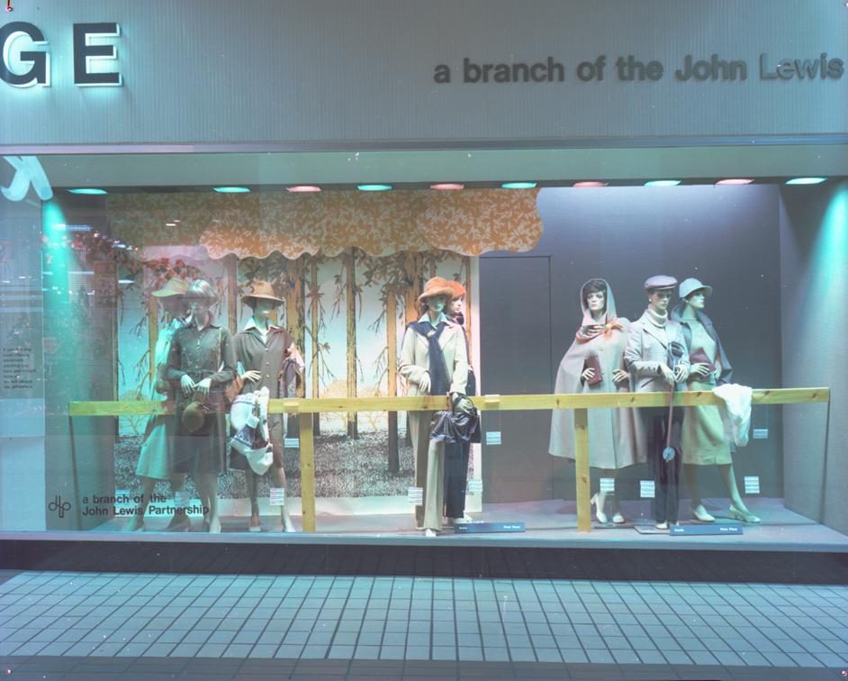 A branded department-store shop window