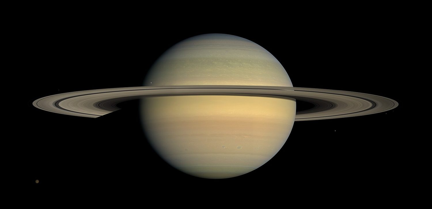 Saturn and its rings, photographed by the Cassini spacecraft